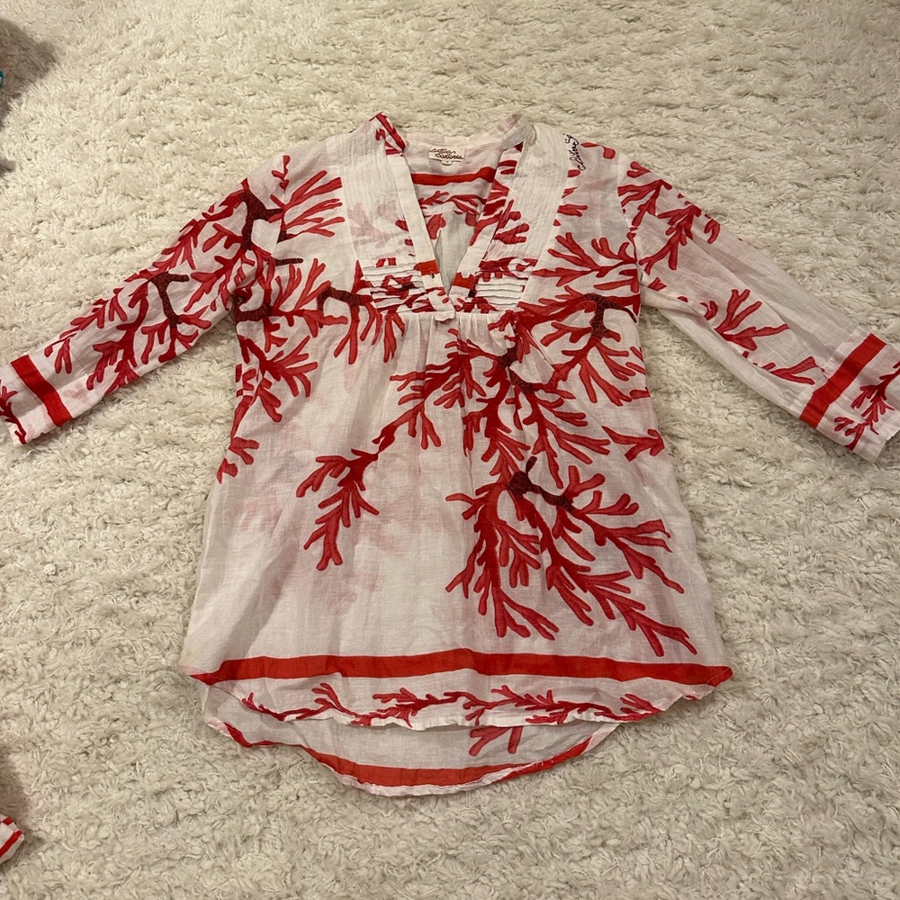 Antica Santoria coral blouse